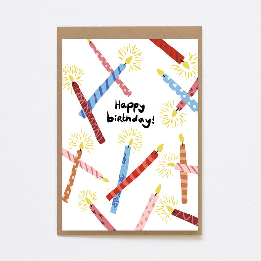 Kaart - Happy Birthday kaarsen