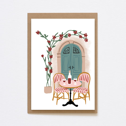 Kaart in de franse stijl voor zomaar