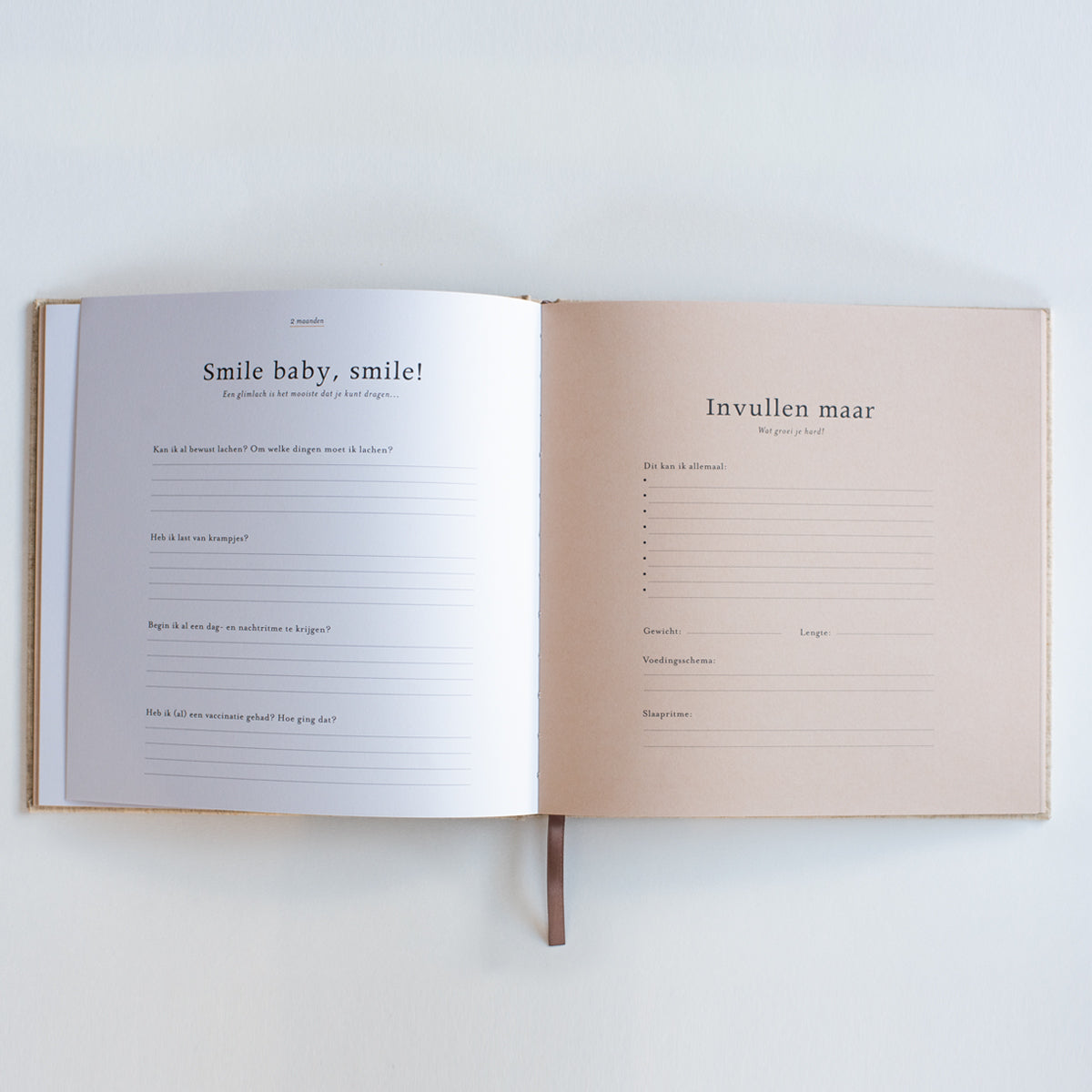 Eerste jaar invulboek