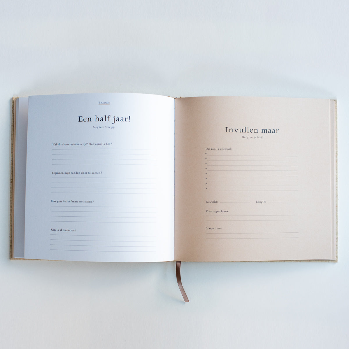 Eerste jaar invulboek