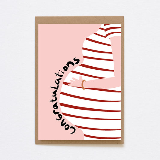 Kaart - congratulations - zwangerschap