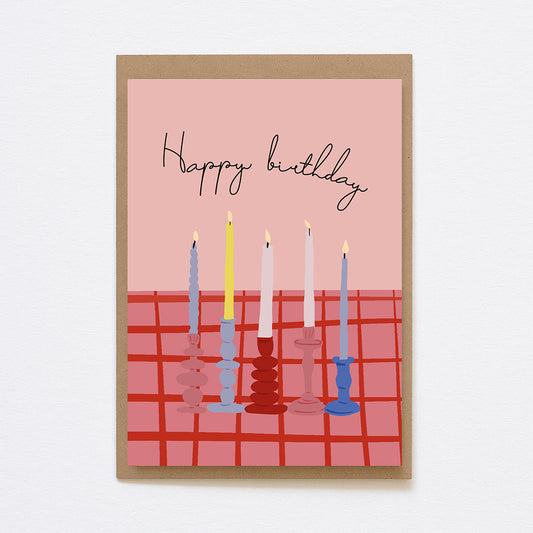Wenskaart verjaardagskaarsen Leukigheidjes