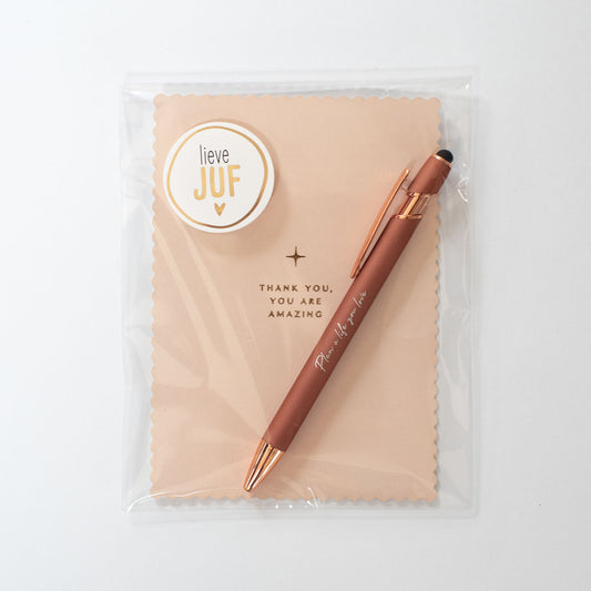 Jufbedankje - Pen met Kaart