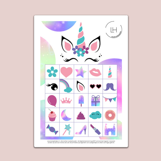 Unicorn Bingo
