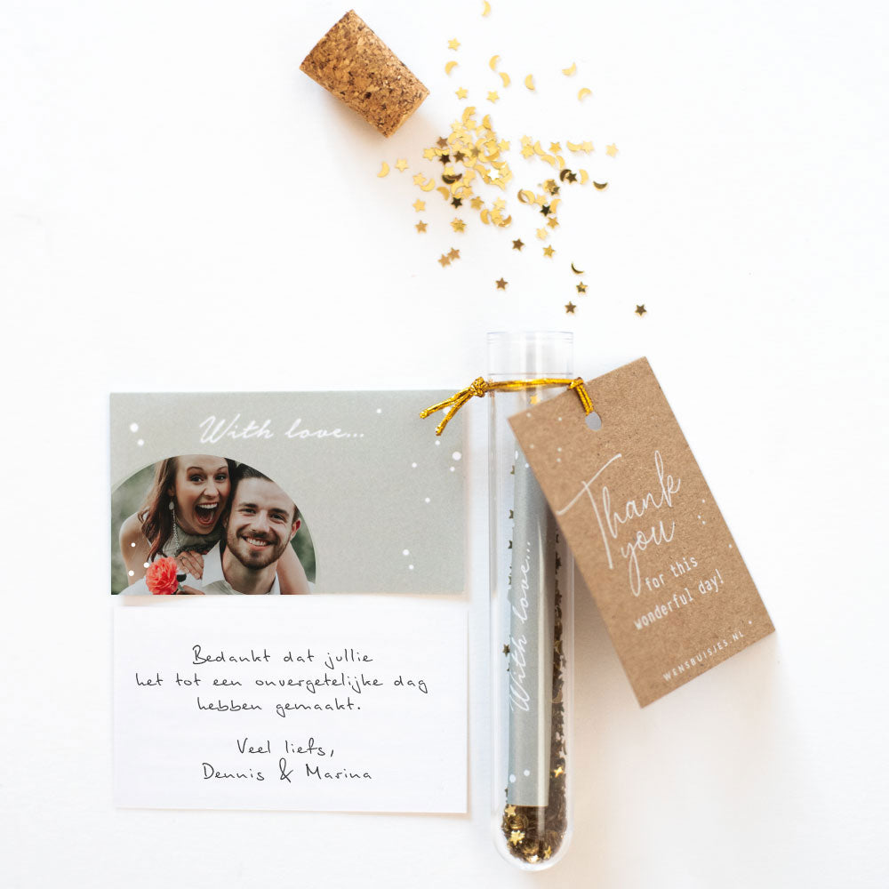 Bruiloft bedankje - Thank you for this wonderful day