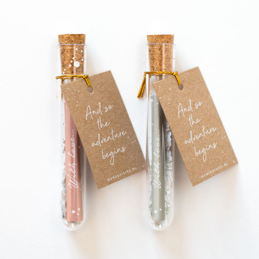 Bruiloft bedankje - ' And so the adventure begins '