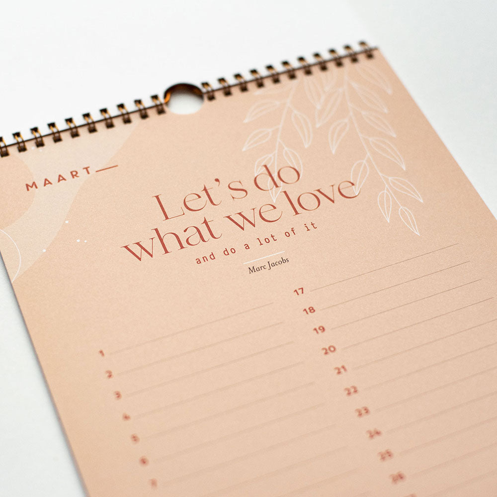 kalender met inspirerende quotes