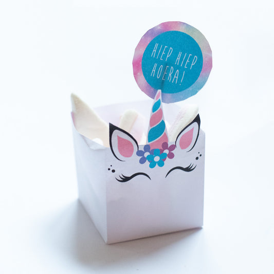 Unicorn traktatie doosje