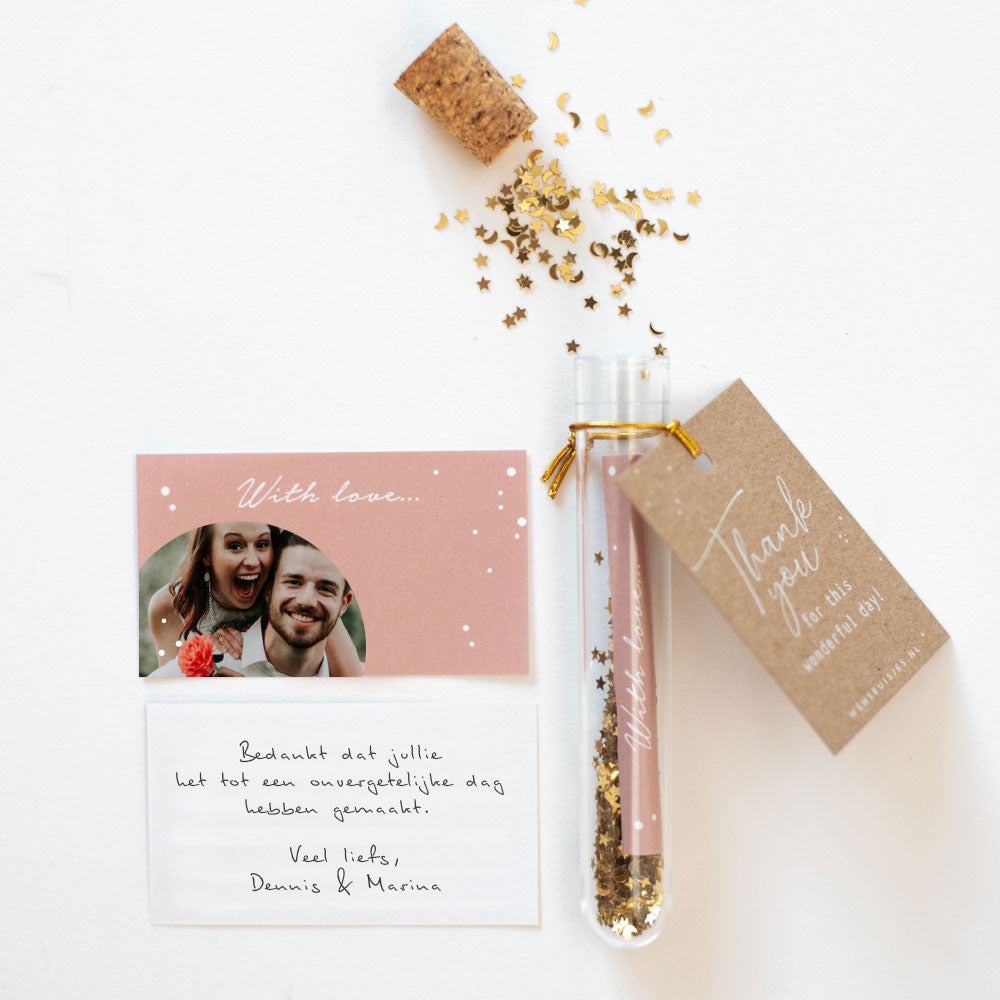 Bruiloft bedankje - Thank you for this wonderful day