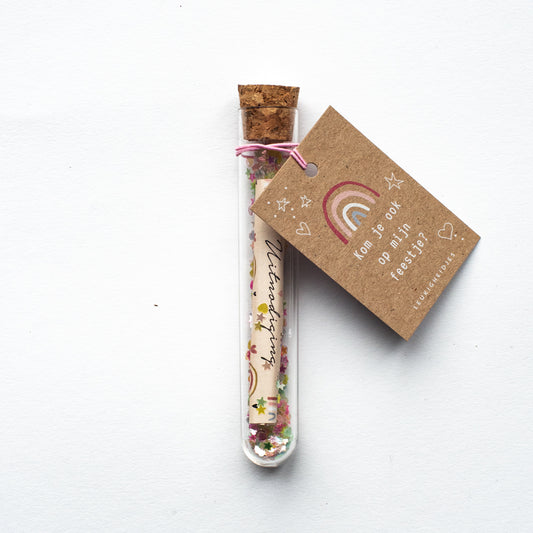 Uitnodiging kinderfeestje meisje - enkel