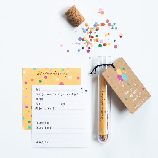 Kinderfeestje uitnodiging (enkel)