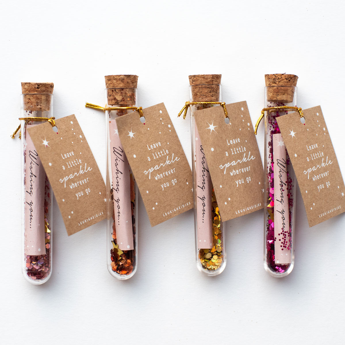 Kerst-wensbuisjes (per 4 stuks)