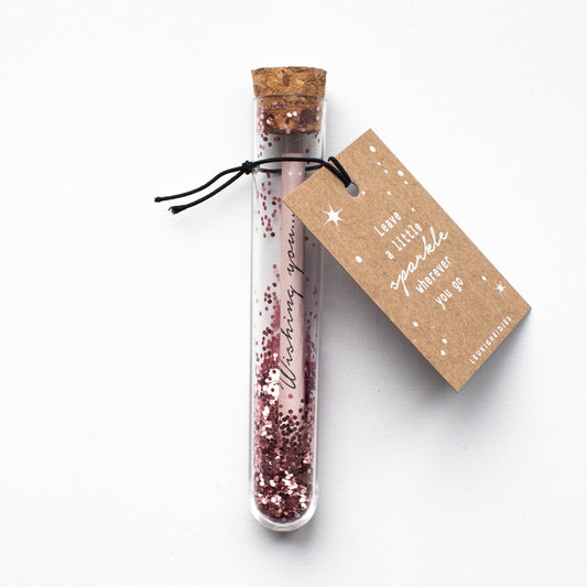 Een wensbuisje vol sparkles en glitters.