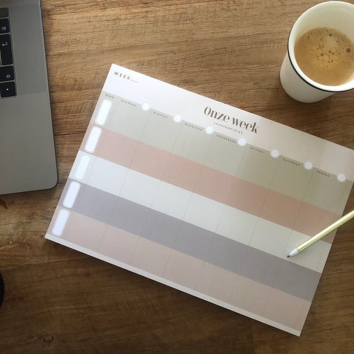 Gezinsplanner - Onze Week - Er staat weer genoeg op de planning!