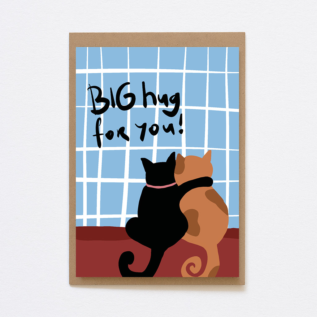Big hug for you wenskaart - hart onder de riem. 