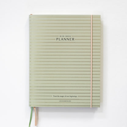 Weekplanner (zachtgroene cover)