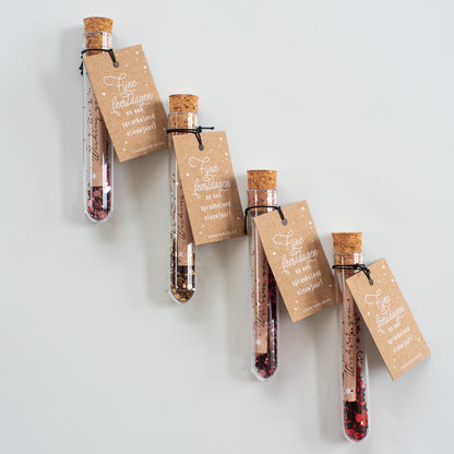 Fijne feestdagen wensbuisjes (per 4 stuks)