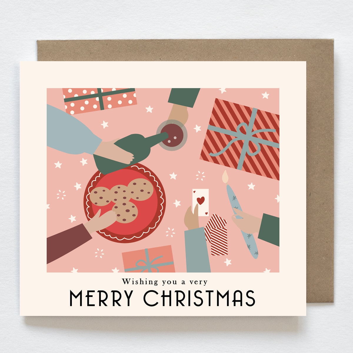 Nostalgische kerstkaarten (8 stuks)