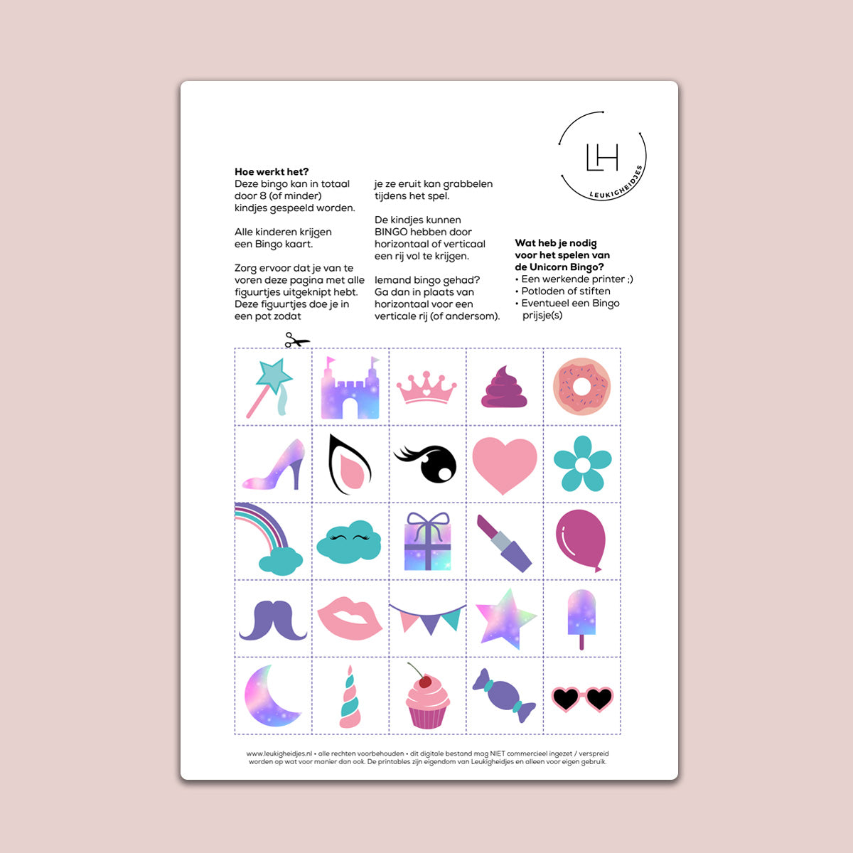 Unicorn Bingo