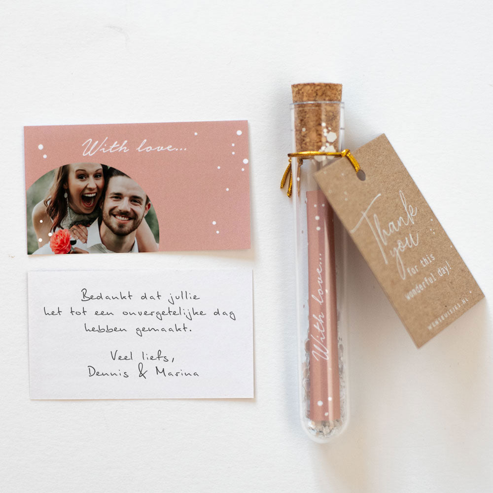 Bruiloft bedankje - 'Thank you for this wonderful day'