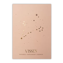 Afbeelding in Gallery-weergave laden, Sterrenbeeld poster - Vissen - Oud roze
